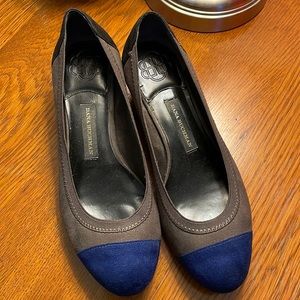Dana Buchman Blue, Gray & Black Faux Suede Heels